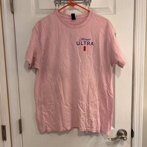 Michelob Ultra Golf Graphic T-Shirt Mens Large Pink Gildan Heavy Cotton Tee